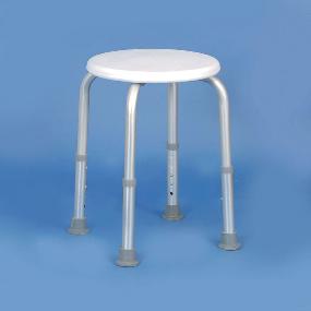 Shower Stool with Circular Seat Adjustable High